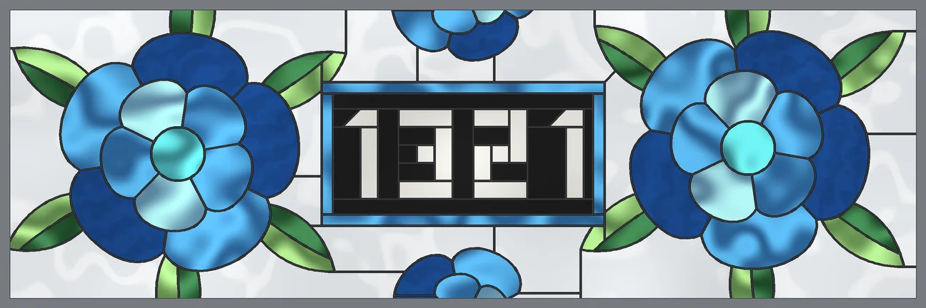 Blue peonies transom mockup